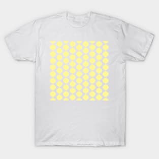 Midcentury Modern Retro 60s Waves Pattern  (Yellow Pastel) T-Shirt